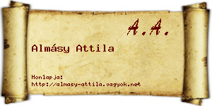 Almásy Attila névjegykártya