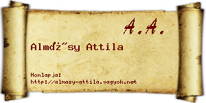 Almásy Attila névjegykártya