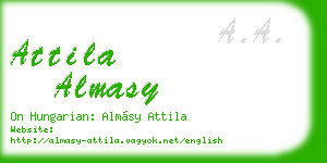 attila almasy business card